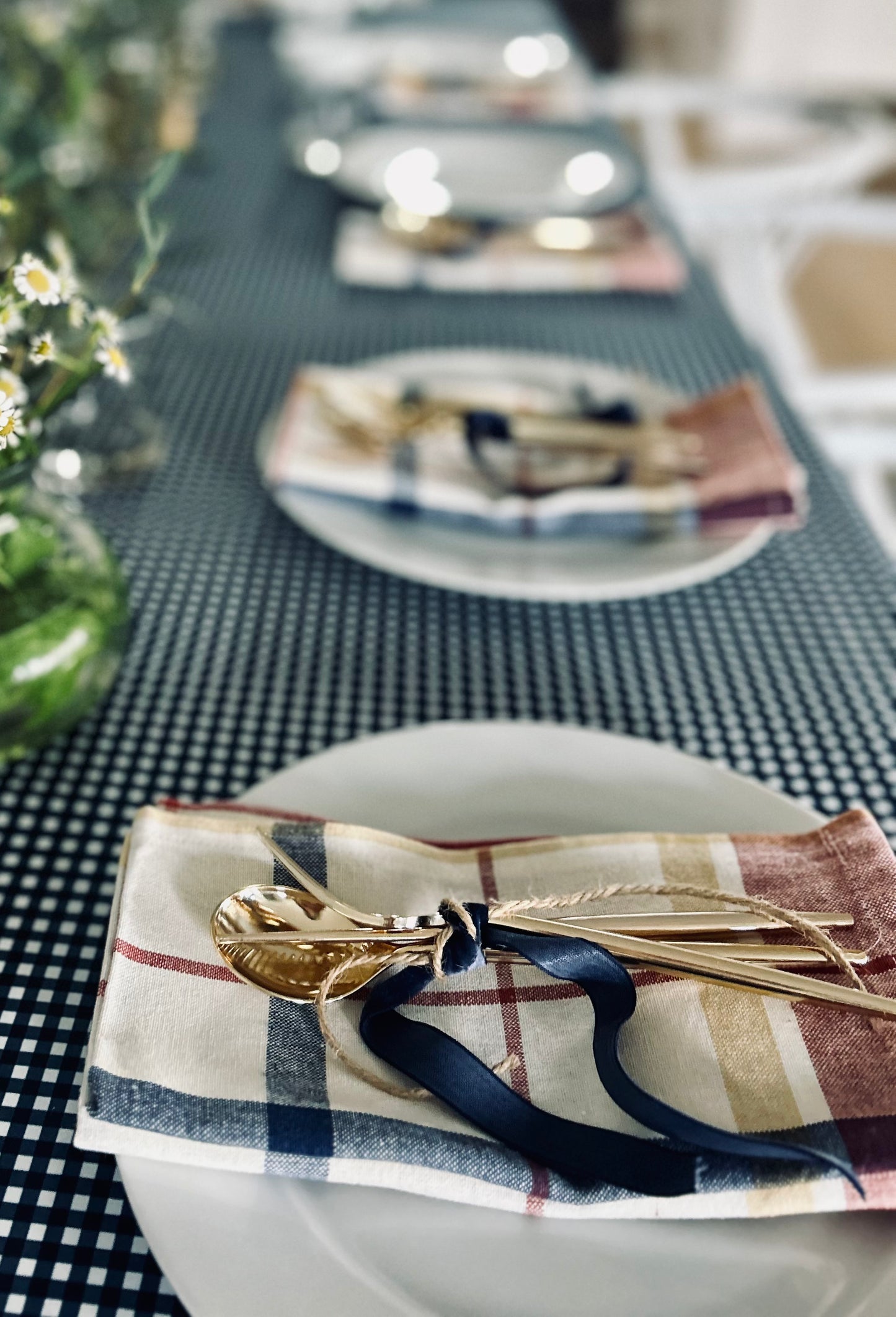 Everyday August Gingham - Navy