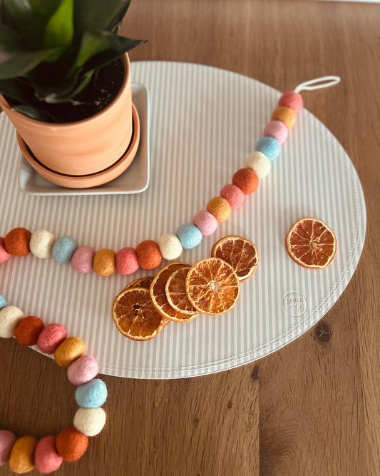 Placemat Set - Gray Stripe