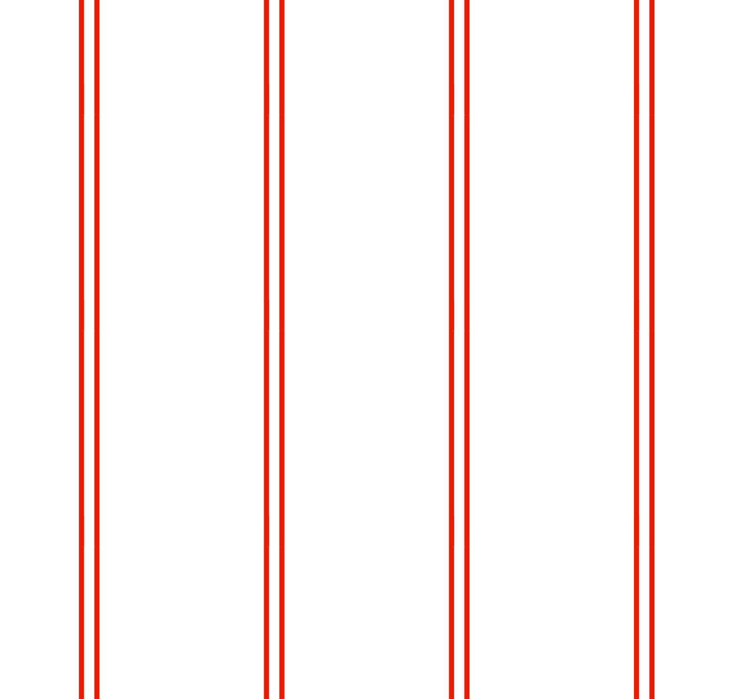 Everyday Lou Double Stripe - Red