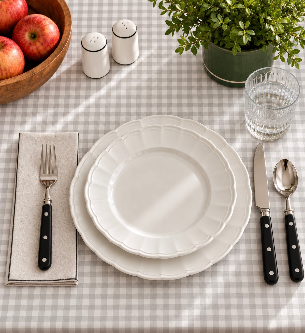 Weekend Molly Gingham - Light Gray
